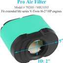 HOODELL 792105 Air Filter 696854 Oil Filter Kit Compatible with 407777 445877 Engine John Deere D170 Z425 Lawn Mower, Replace MIU11515 Air Filter