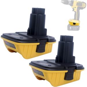 Lasica 2Pack DCA1820 18V to 20V Adapter Compatible with Dewalt 18V XRP Tools - Compatible with De-Walt Battery Adapter Work with 20V Max Battery DCB201 DCB203 DCB204 DCB206