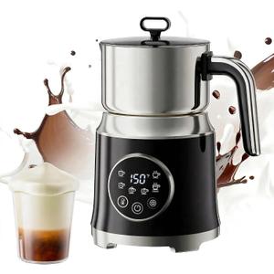 Milk Frother,Variable Temp and Froth Thickness,27oz/800ml Milk Steamer and Frother for cappuccino or Latte,Dishwasher Safe,6-in-1 Frother Machine (Black)
