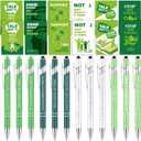 Geyee 24 Pcs Mini Mental Health Awareness Notepads and Pens Bulk Mental Health Awareness Items Gifts Stop The Stigma Notebooks Green Ribbon Ballpoint Pens for Classroom Home Office Charity Favors