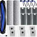 20 Pcs Replacement Parts for Ecovacs Deebot T80 Omni/for Yeedi M14 Plus Robot Vacuum-Accessory Set with 1 Main Brush, 2 Mop Brush Rollers, 6 HEPA Filters, 6 Dust Bags, 4 Side Brushes, 1 Tool