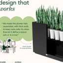Veradek Block Series Span Plastic Planter - Tall Rectangular Planter for Indoor or Outdoor Patio/Porch | Durable All-Weather with Removable Insert Bucket | Modern Design for Plants, Flowers, Garden