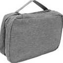 Hanging Travel Toiletry Bag, External Folding Hook, Large Capacity, Multiple Zipper Pockets, Travel Toiletry Bag, Lightweight PU Waterproof Coating for Hotel (Grey)