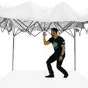 E-Z UP Patriot ONE-UP Technology Vented Shelter, 10' x 10', White (EXP 08/19/26)