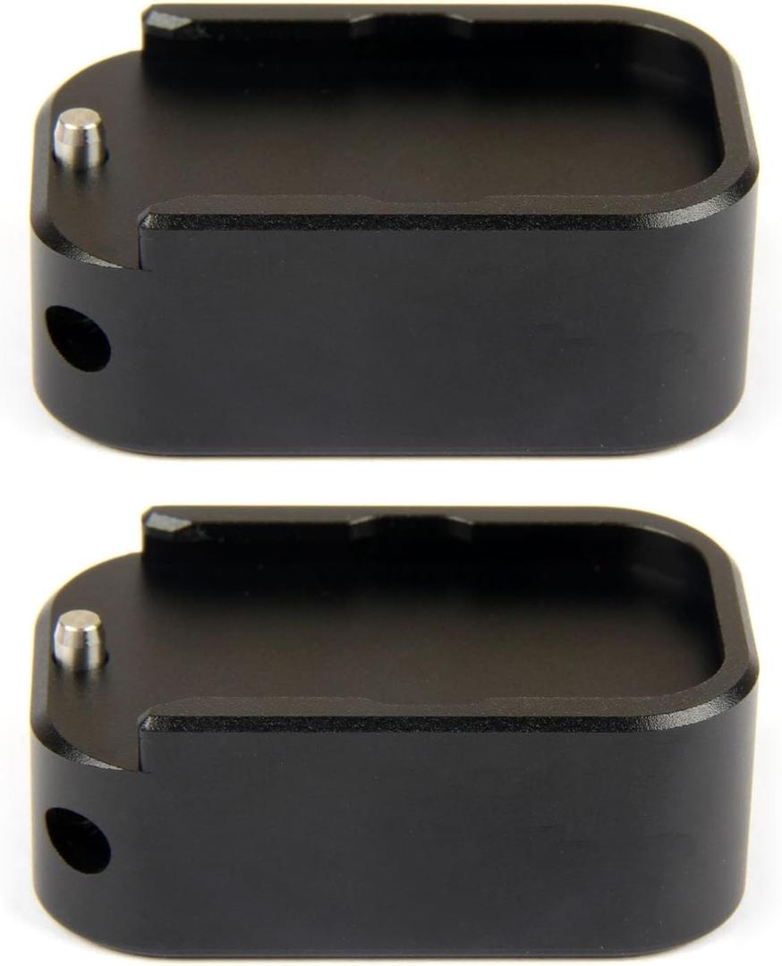 TACFUN 2 Pack Weighted Magazine Base Plate Compatible with Glock 9mm/.40 (BLACK) TACFUN 2 Pack Weighted Magazine Base Plate Compatible with Glock 9mm/.40 (BLACK)