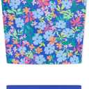 Lands' End Girls' UPF 50+ Swim Bikini Bottom and Racerback Tankini Set (Blue, S)