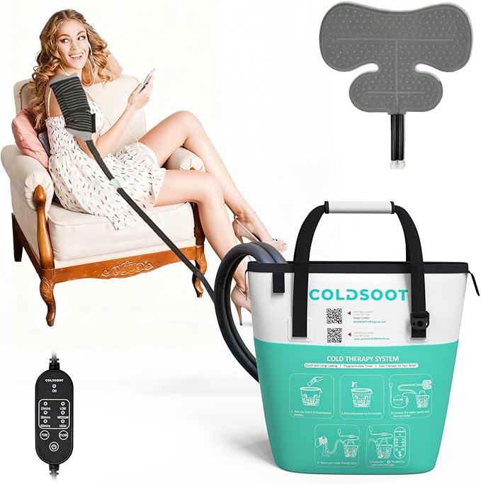 Cold Therapy Machine for Shoulder with Programmable Timer, Portable Ice Machine for Shoulder After Surgery, Lightweight Replacement Recovery System, Cryotherapy Pain Relief