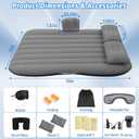 Onirii Inflatable Car Air Mattress Back Seat Bed with Air Pump,55" (L) x 35" (W) Portable Thickened Car Travel Camping Sleeping Air Mattress Blow Up Bed for Mid-Size,Full-Size Car SUV