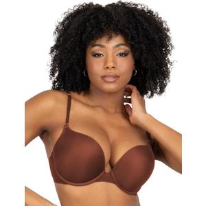Smart & Sexy Womens Maximum Cleavage Underwire Push Up Bra (34C, Chocolate)