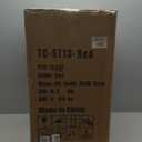 BestOffice 13 Gallon (50L) Trash Can with Soft-Close Foot Pedal, Fingerprint Proof Stainless Steel Can for Kitchen, Home, Office, Bedroom, Bathroom, Red