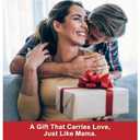 Extra-Thick Mama Canvas Tote Bag, Mothers Day Gifts for Mom, Wife, Birthday, Durable Tote for Shopping, Travel, Beach (Black)