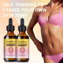 2 x Sunless Tanning Drops -New Natural & Organic Ingredients, Suitable for All Skin Types, Self Tanner Tanning Oil for a Streak-Free, Natural-Looking Glow(1pcs)