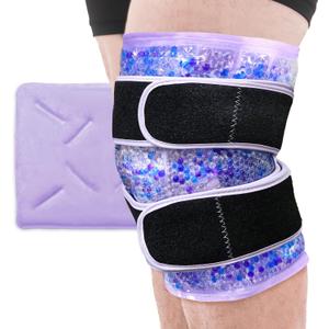 Knee Ice Pack Wrap for Pain Relief Reusable Gel Ice Wrap for Leg Injuries Swelling Knee Replacement Post-Surgery Recovery Adjustable Cold Compression Therapy Wrap for Arthritis