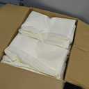 10-Pack Ivory Tablecloths for Rectangle Tables, 60 x 102 Inches, Stain-Resistant Polyester Fabric for 6 Foot Tables - Washable Table Covers for Weddings, Banquets, Birthday Parties, Events