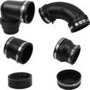 RV and Camper Sewer Waste Plumbing Connection System Kit Black with Adapters Compatible with 3" PVC Pipe RV Sewer Hose Fittings RV Sewer Adapter