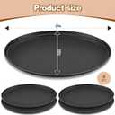 FillTouch 4 Pcs Restaurant Serving Trays Oval, 27 x 22 Inch, Black