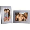 Modern Rectangular Silver Frame 2.375” x 3.5” - Black Velvet Backing, Gift