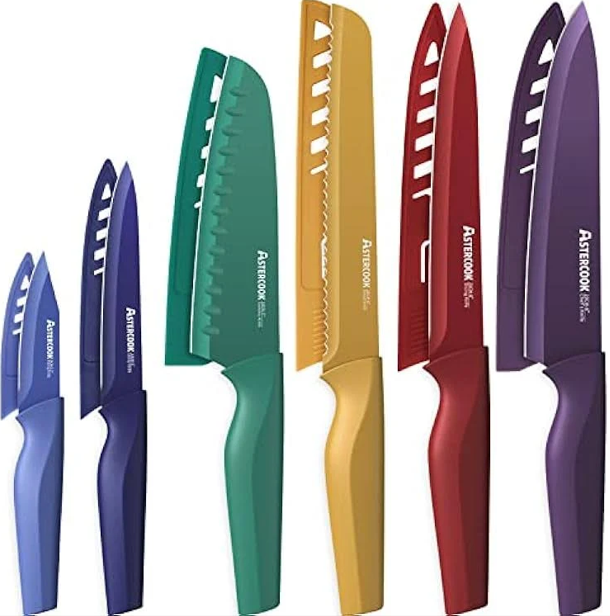 Stercook Kitchen Knives Set With Sheath 12 Piece Set