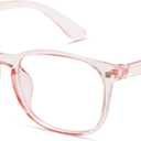 Gaoye Blue Light Blocking Glasses - Anti UV Ray Computer Gaming Glasses, Blue Blockers Glasses For Women/Men (Medium, Transparent Pink)