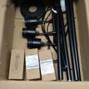 Industrial Modern Floor Lamps for Living Room, Dimmable Glass Tree Standing Tall Lamps with 3 Elegant Teardrop Cage Head & 1200 Lumens LED Bulbs for Bedroom Office (66inch Tall)