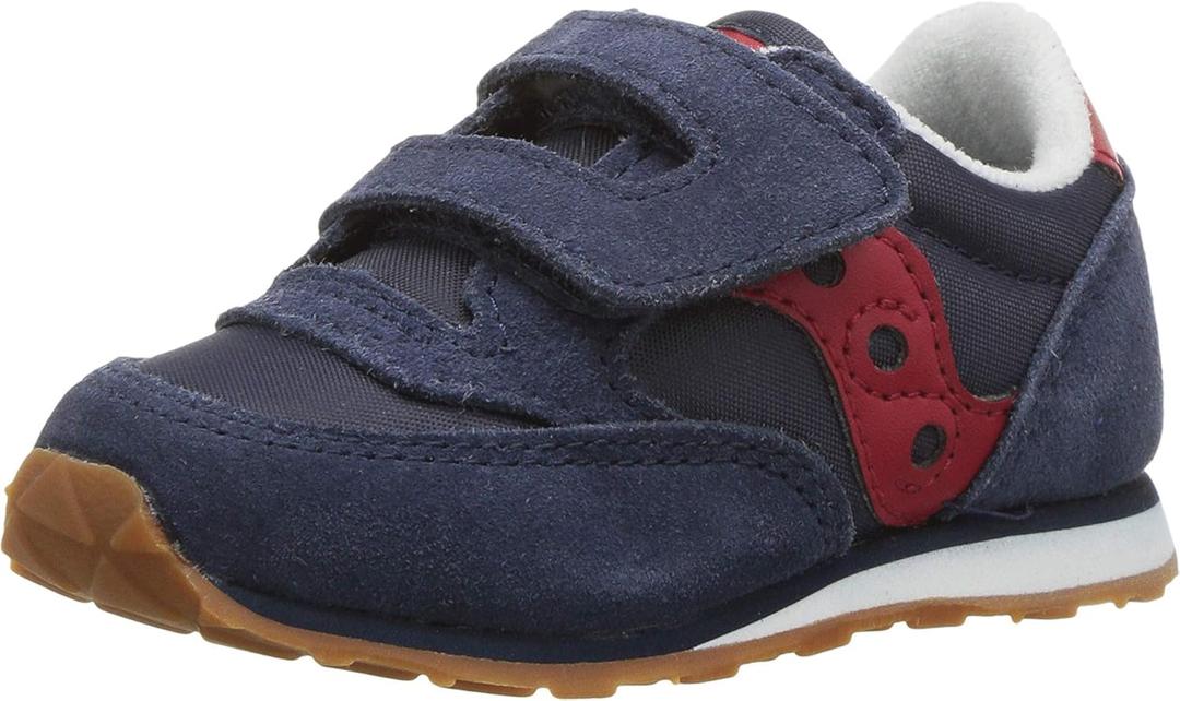 Saucony Unisex-child Baby Jazz Hook & Loop , NAVY/ RED, 10.5 M