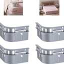 Bed Sheet Holders for Corners, Fitted Sheet Holder, Lock Sheet Holders Set of 4, Sheet Holders Keep Sheets Firm & Tight in Place, Fit for All Mattress Size, Grey