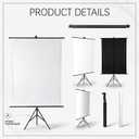 Junkin Retractable Passport Photo Backdrop with Stand, 35.4" x 59"