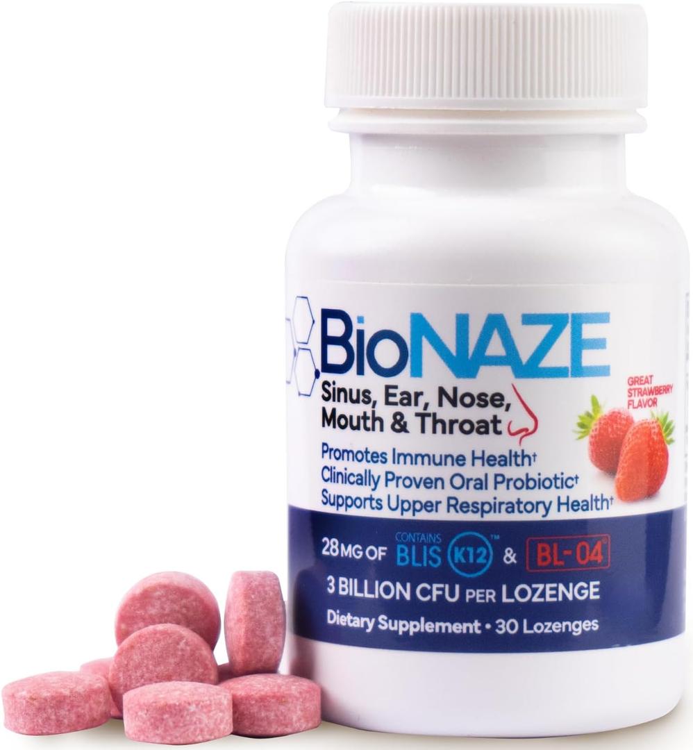 Oral Probiotic BLIS K12 & BL-04 for Sinus, Tonsil Stones, Bad Breath, Post Nasal Drip, Throat, Mouth, Teeth & Gut - Improve Oral & Respiratory Health. Clinically Proven Probiotic Strains 30 ct, EXP 07/2026