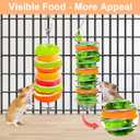 ElevateTech Rat Enrichment Toys Stainless Steel Bird Food Holder Fruit Vegetable Holder Vegetable Skewer Foraging Hanging Feed Tool Slow Feeder Parakeet for Hamster Rodents Bird Parrots 2Pcs