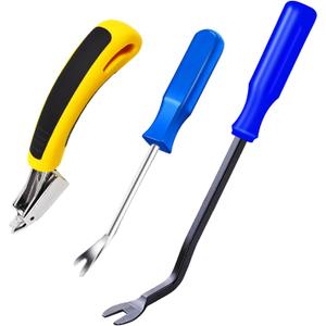 3Pcs Heavy Duty Upholstery and Construction Staple Remover with Tack Puller Tool, Nail Puller, Carpet Remover, for Removing All Kinds of Staples