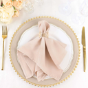 16 Pack Polyester Napkins 17"x17" Blush - Wrinkle Resistant & Easy Care Cloth Napkins