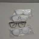 4 Pack Safety Glasses Goggles For Women Anti Fog, Cute Protective Eyewear for Nurses, ANSI Z87+ Anti-Blue Light ((Clear _Grey _Black _Leopard))