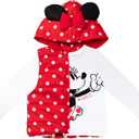 Disney Minnie Mouse Zip Up Vest Puffer T-Shirt and Leggings 3 Piece Outfit Set Infant to Big Kid