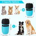 Dog Water Bottle Portable (17oz/22oz), 2 in 1 Foldable Dog Travel Water Bottle, Leak-Proof Dog Water Dispenser, Pet Water Bottle Drink Feeder for Outdoor Walking Hiking, Food-Grade Silicon (22oz)