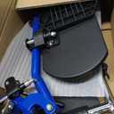 Universal Wheelchair Footrest with Adjustable Height & Extendable Foot Plate -Comfort Foam Cushion, Foldable Design for Transport/Standard Chairs, Tool-Free Assembly (Blue, LK3JELR & T94 Compatible)
