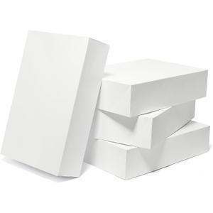 Mefleet 16 Pack Large Gift Boxes with Lids 17x11x4 Inches Extra Deep Shirt Clothes Robe Sweater Box for Christmas Presents, Holidays, Birthday Gift Wrapping White