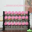 TESUNMU Pink Spice Jars with Label，4oz Seasoning Containers, Glass Spice Bottles with Shaker Lids,Funnel, Chalk Pen (Pink, 24)