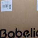 Babelio Baby Gate for Doorways and Stairs, 26-31" Pet Gate with Wide Walk Thru Door and Lock Indicator, No Drill Pressure Mounted Safety Gate with Double Lock and Self-Closing, White