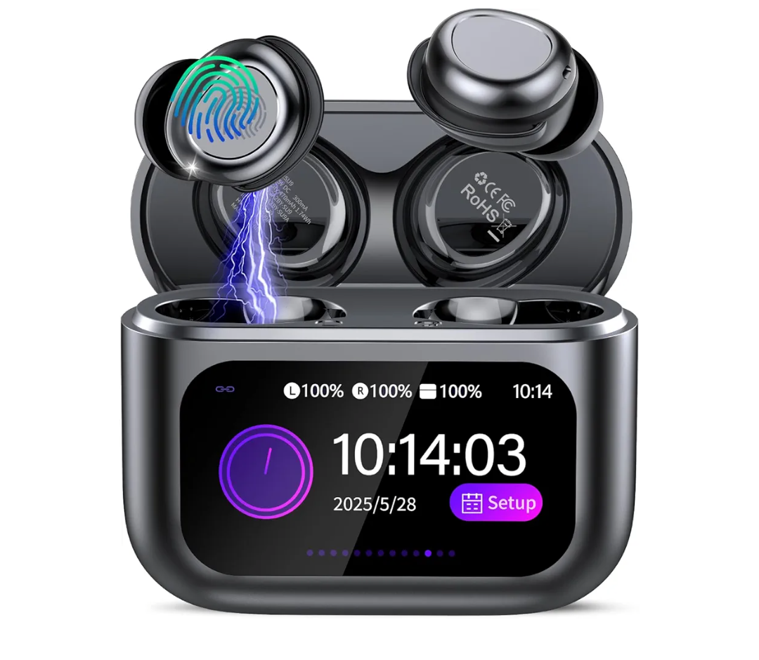 Sleep Earbuds Bluetooth 5.4 in Ear Touch Screen Sleep Headphones, Small Design Mini Sleep Earbuds for Side Sleepers with Sleep Mode, 48H Playtime Sleep Earphones Clear Calls, 5 EQ Modes, Black
