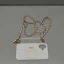 UnnFiko Wallet Phone Case Compatible with iPhone 16 Plus, Cute Light Luxury Bag Design, Purse Flip Card Pouch Cover Soft Silicone Case with Handstrap Long Shoulder Strap (White, iPhone 16 Plus)