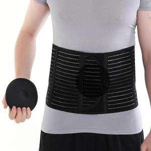Umbilical Hernia Belt for Men & Women, Abdominal Binder Support for Belly Button Hernia Support, Pain and Discomfort Relief from Umbilical, Navel, Ventral and Incisional Hernias (37"-47" L/XL)