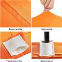 BDDC 4ft Table Cover Fitted, Orange Spandex Table Covers, Washable and Wrinkle Resistant Stretch Tablecloths Rectangle for Events, Wedding, Banquets, Parties