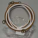 5 Pack Embroidery Hoops Set - 8" Round Embroidery Hoops, 9'' Oval Cross Stitch Hoops, Imitated Wood Grain Rings for Craft, Sewing, Needlework