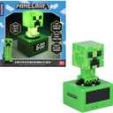 Paladone Minecraft Creeper Icon Alarm Clock - Creeper Glow Mode - Battery Powered - Kids Alarm Clock for Boys