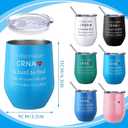 Sieral 6 Pcs CRNA Nurse Appreciation Gifts 12oz Anesthesia Stainless Steel Tumbler with Lid Thank You Coffee Mugs Bulk CRNA Thank You Gift for Anaesthetists Nurse Doctor Retirement Gifts