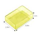4 x Transparent Cigarette Case for King Size 85mm, Holds 20 Cigarettes,Stylish with Gold Powder Design (Yellow)