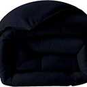 Luxurious Solid Black Alaska King Size Comforter 500 GSM for All Season Light Weight Fluffy Microfiber Fill - Box Stitch Quilted 600 TC Organic Cotton Cover - Duvet Insert for Alaska King(120"X120")