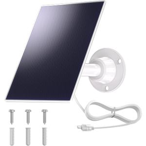 Solar Panel Compatible with Simplisafe Outdoor Camera, IP65 Waterproof, 360 Adjustable Panel for Outdoor Security Camera Series 2 Wireless and Wired, 13FT Charging Cable