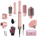 Mythsight StyleVibe 8in1 Air Styler, Hair Dryer & Blow Dryer Brush with Travel Case  Auto Wrap Curls (L/R), Fast Drying, Thermal Round Brush for Smooth Blowouts & FrizzFree Volume, No Heat Damage