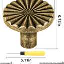 15 Pack Antique Brass Cabinet Knobs & Drawer Pulls, Vintage Zinc Alloy Hardware for Kitchen Closet Wardrobe Dresser - Easy Installation